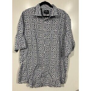 Rodd & Gunn Men’s Becksley Shirt Sleeve Linen Blend  Shirt White Blue Sz 3XL NWT